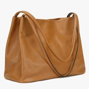 Elegant Brown Leather Shoulder Bag